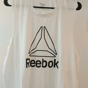 Adidas white muscle tank